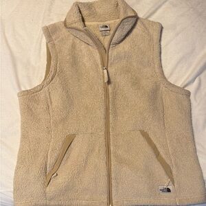 The North Face Beige Sherpa Vest